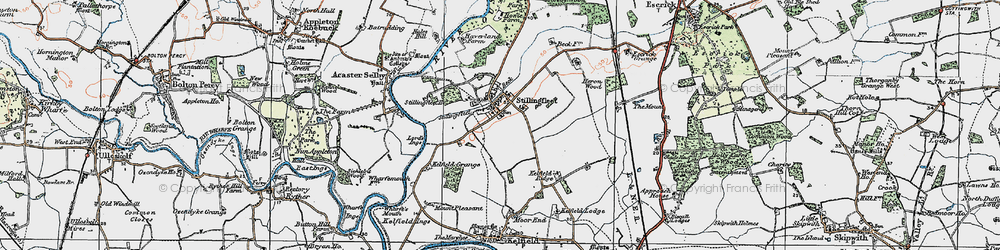 Old map of Stillingfleet in 1924