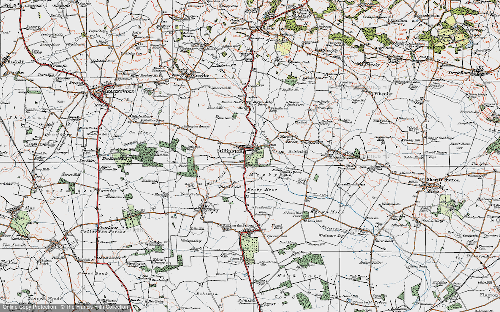 Old Map of Stillington, 1924 in 1924