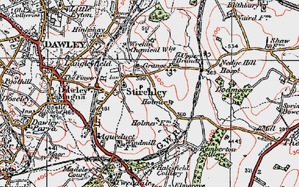 Old map of Stirchley in 1921