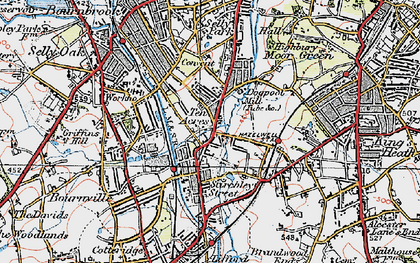 Old map of Stirchley in 1921