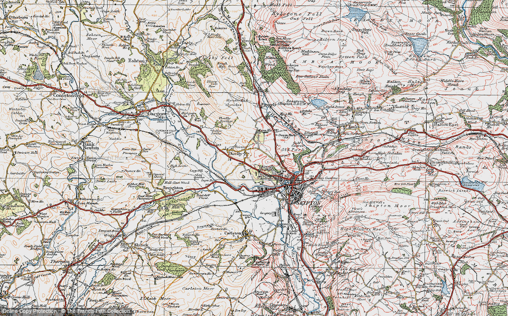 Old Map of Stirton, 1925 in 1925