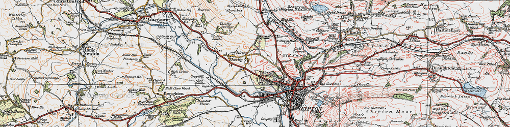 Old map of Stirton in 1925