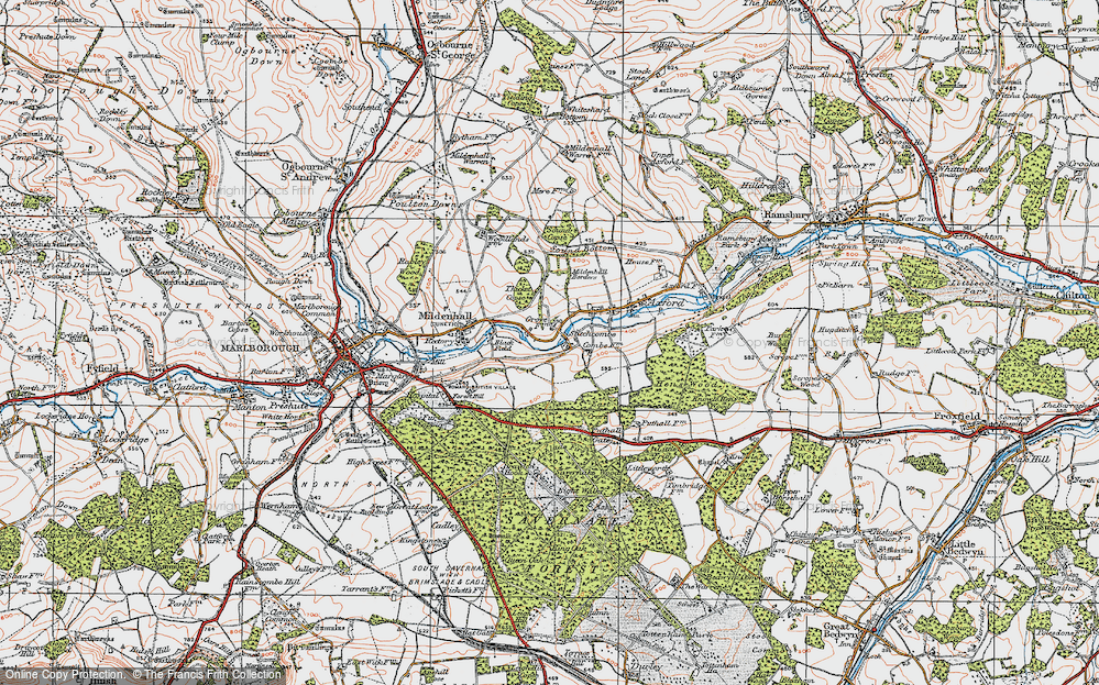 Old Map of Stitchcombe, 1919 in 1919
