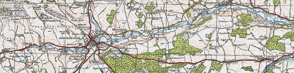 Old map of Stitchcombe in 1919