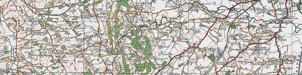Old map of Ashcroft Ho in 1920