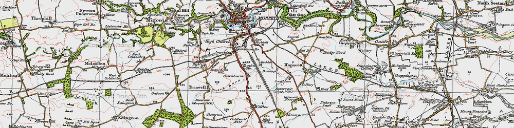 Old map of Stobhill in 1925