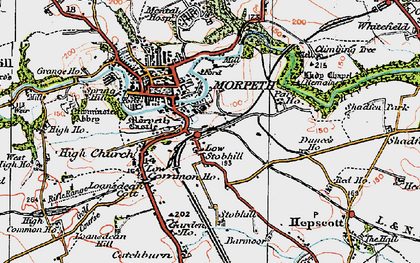 Old map of Stobhillgate in 1925