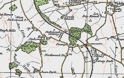 Old map of Stobswood in 1925