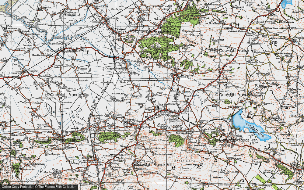 Old Map of Stock, 1919 in 1919