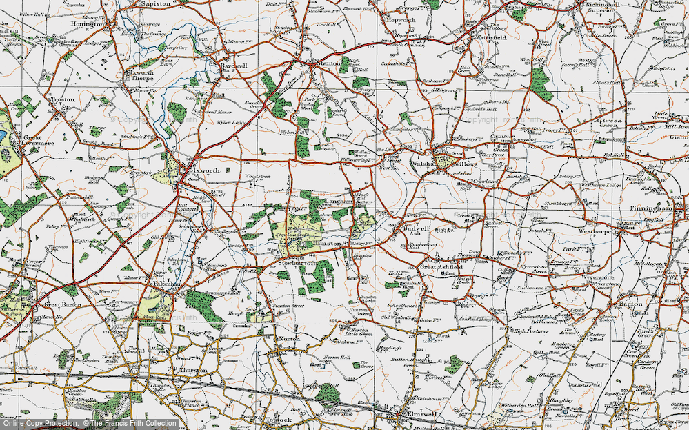 Old Map of Stock Hill, 1920 in 1920