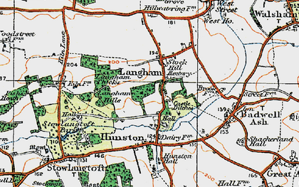 Old map of Stock Hill in 1920