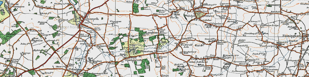 Old map of Stock Hill in 1920