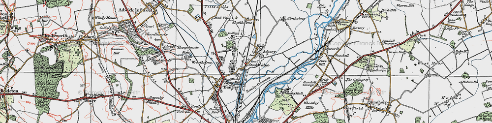 Old map of Stockbridge in 1923