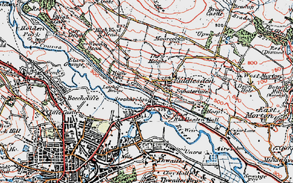 Old map of Stockbridge in 1925