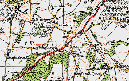 Old map of Borden Hill in 1921