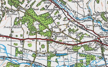 Old map of Stockcross in 1919