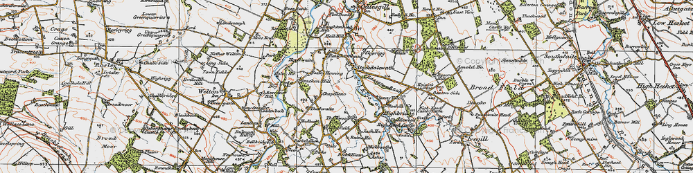Old map of Stockdalewath in 1925