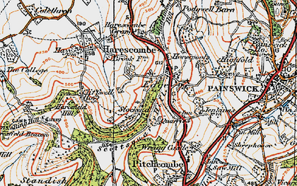 Old map of Stockend in 1919