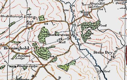Old map of Stockerston in 1921