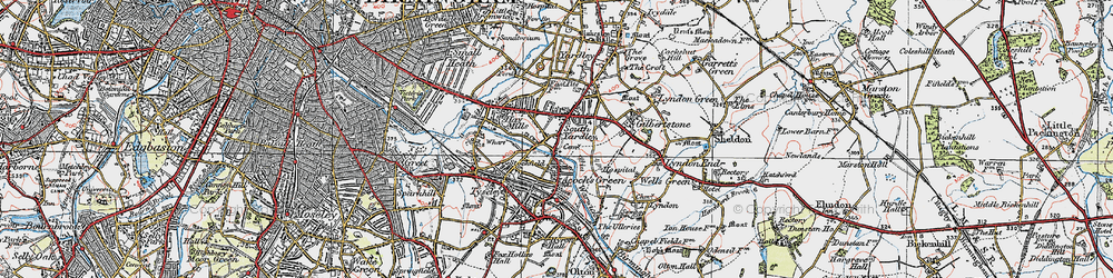 Old map of Stockfield in 1921