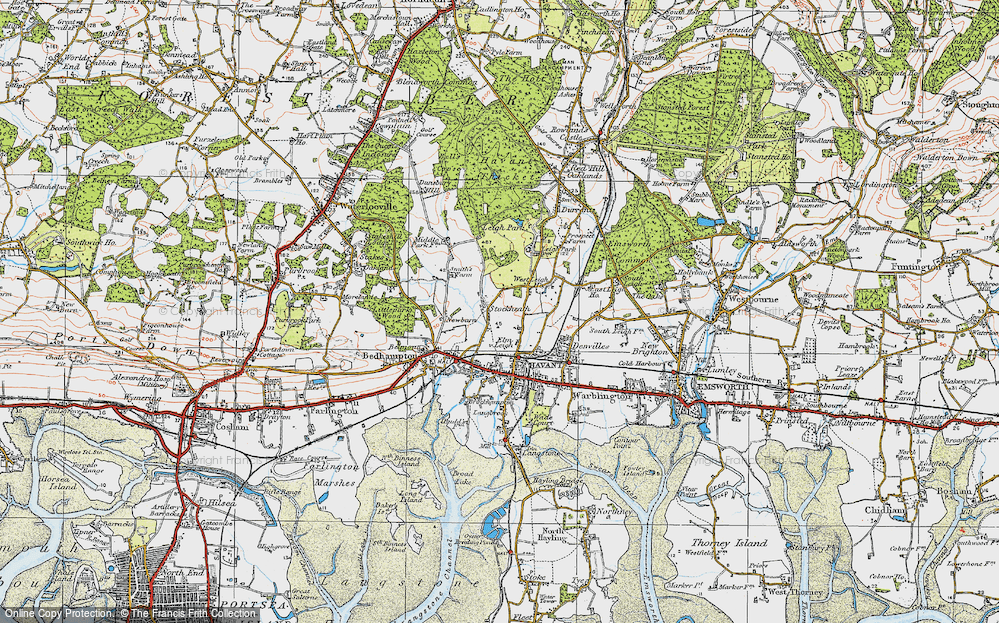 Old Map of Stockheath, 1919 in 1919