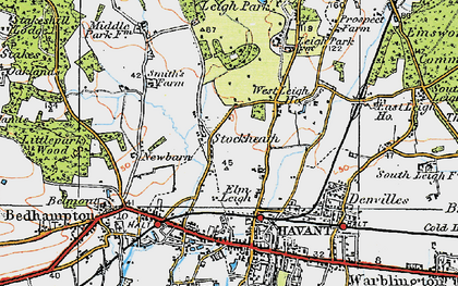 Old map of Stockheath in 1919
