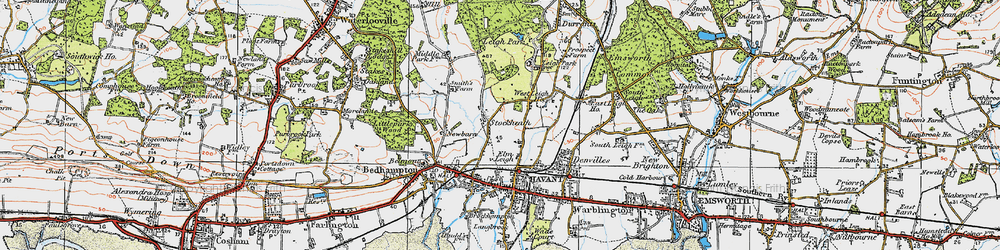 Old map of Stockheath in 1919