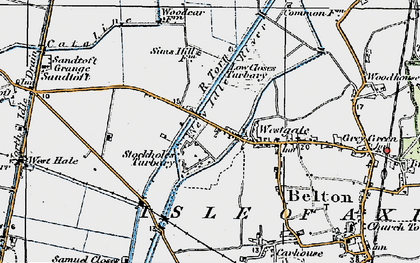 Old map of Stockholes Turbary in 1923