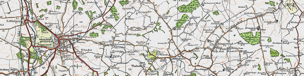 Old map of Stocking Green in 1920