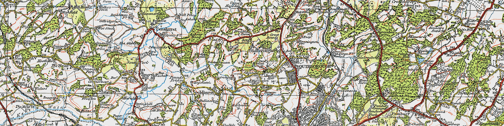 Old map of Stockland Green in 1920