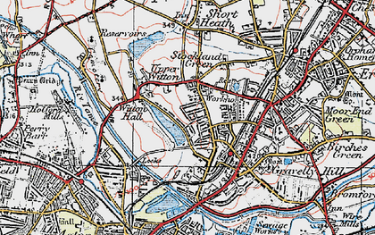 Old map of Stockland Green in 1921