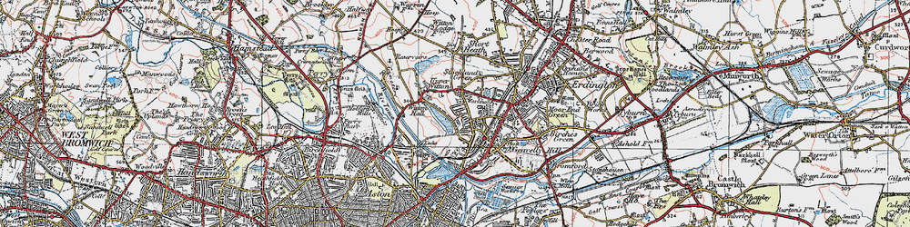 Old map of Stockland Green in 1921