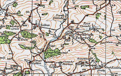 Old map of Stockleigh Pomeroy in 1919