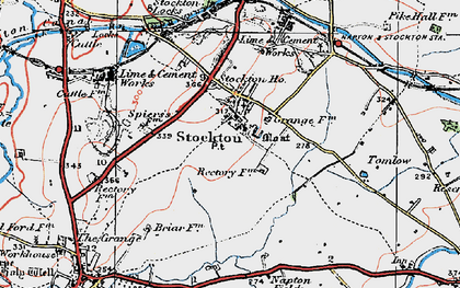 Old map of Southam Fields in 1919