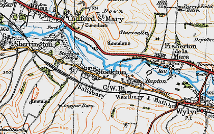 Old map of Stockton in 1919