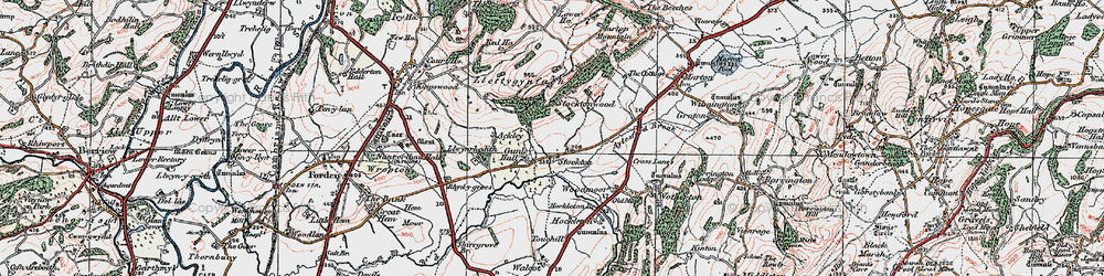 Old map of Aylesford Brook in 1921