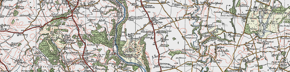 Old map of Stockton in 1921