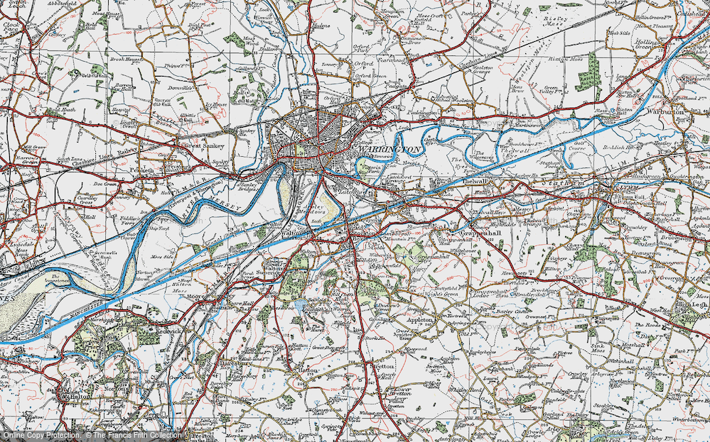 Old Map of Stockton Heath, 1923 in 1923
