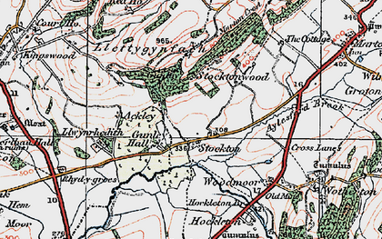 Old map of Stocktonwood in 1921