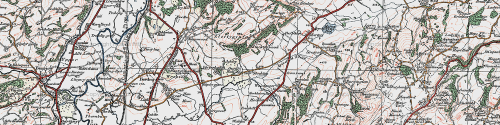 Old map of Stocktonwood in 1921