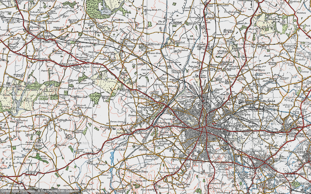 Old Map of Stockwell End, 1921 in 1921