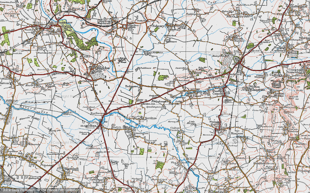 Old Map of Stockwitch Cross, 1919 in 1919