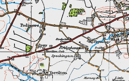 Old map of Stockwitch Cross in 1919