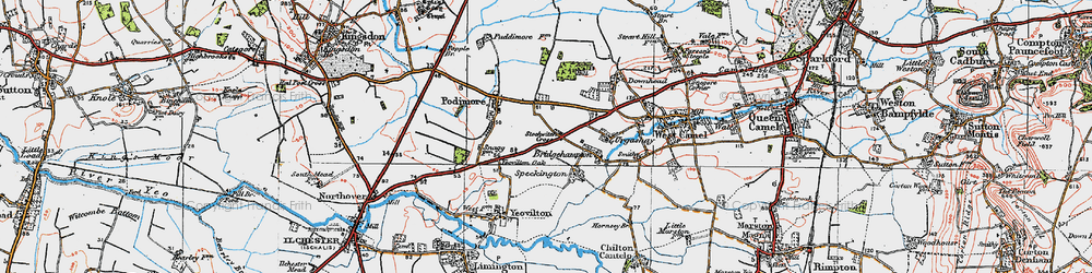 Old map of Stockwitch Cross in 1919