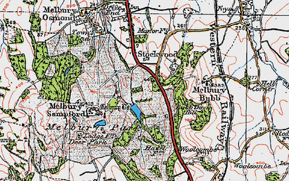Old map of Stockwood in 1919