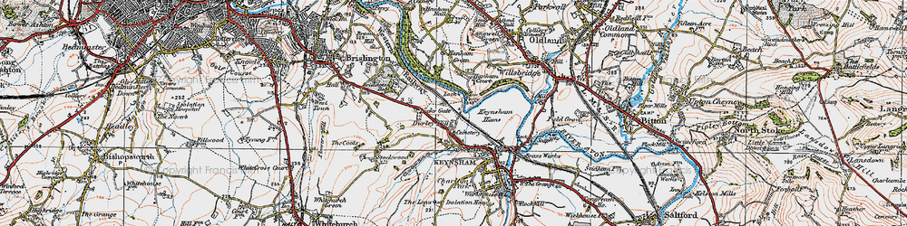 Old map of Stockwood Vale in 1919
