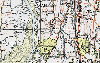 Old map of Ashton Hall in 1924