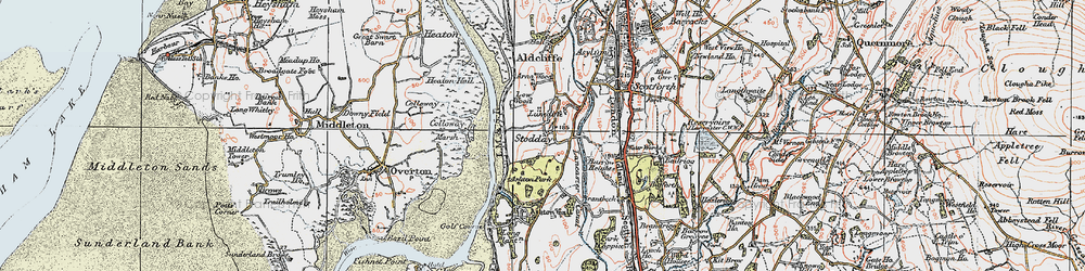 Old map of Arna Wood in 1924