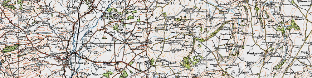 Old map of Stoford Water in 1919