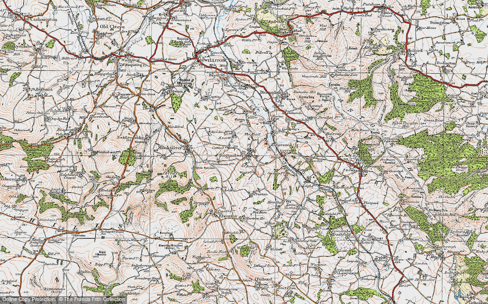 Old Map of Stogumber, 1919 in 1919